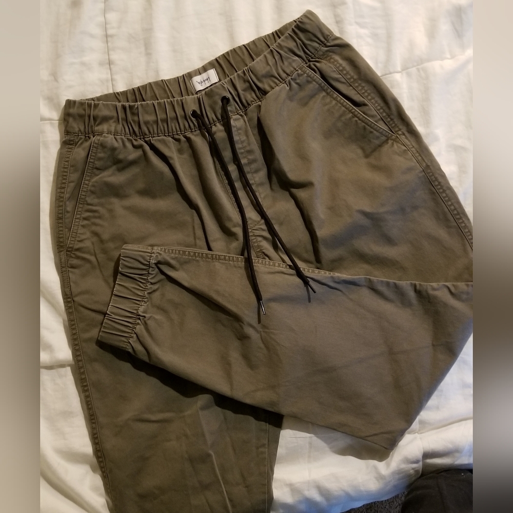 Brown Cargo-type Drawstring Pants, Medium [used, good condition]
